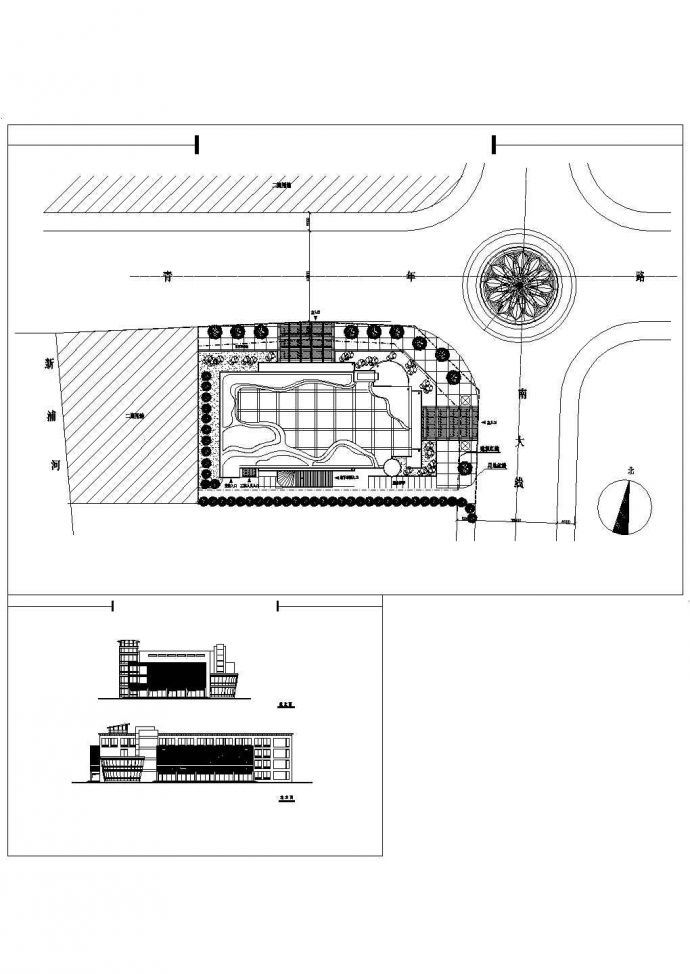 某商厦超市建筑设计方案CAD图纸设计_图1