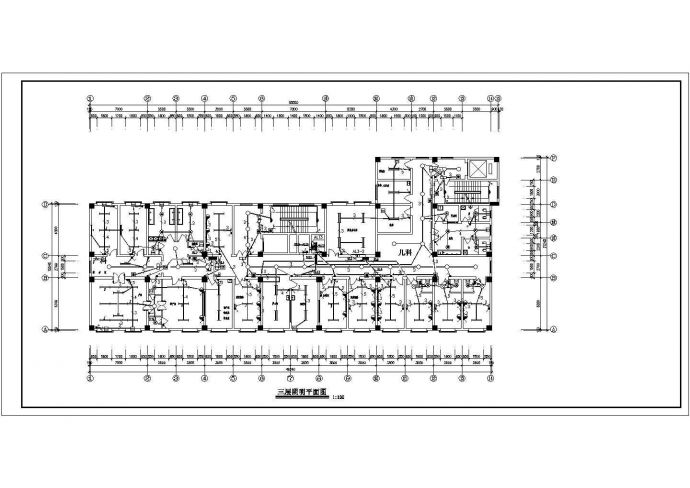 某多层医院电气照明设计cad全套施工平面图（甲级院设计）_图1