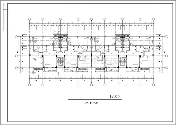 大学城安置区公寓之(CAD)设计建筑图-图二