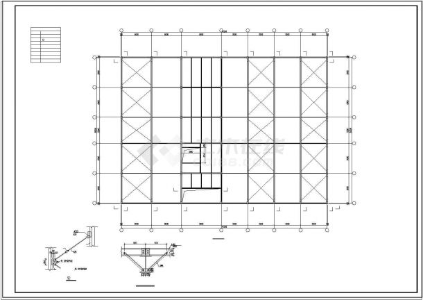 厂房设计_一套钢结构多层厂房cad结构设计施工图纸-图一