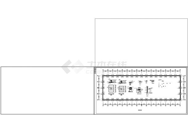 厂房设计_96x30m 30m跨单层轻钢结构厂房cad结施全图-图一