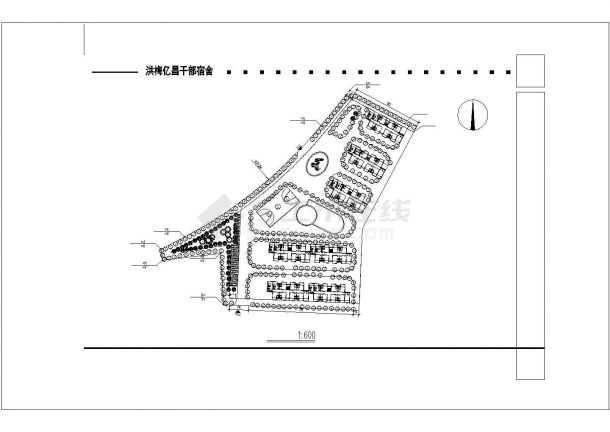 西安市临潼区某现代化小区平面规划设计CAD图纸（占地1.3万平）-图一