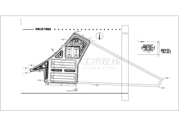 西安市临潼区某现代化小区平面规划设计CAD图纸（占地1.3万平）-图二