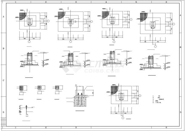 厂房设计_134x108m 多跨钢结构厂房带附楼结施cad图纸-图一