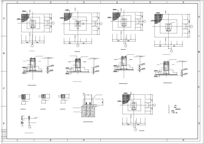 厂房设计_134x108m 多跨钢结构厂房带附楼结施cad图纸_图1