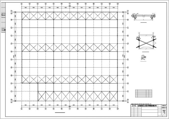 【最新】某单层72米跨门式刚架结构厂房设计方案CAD图纸_图1
