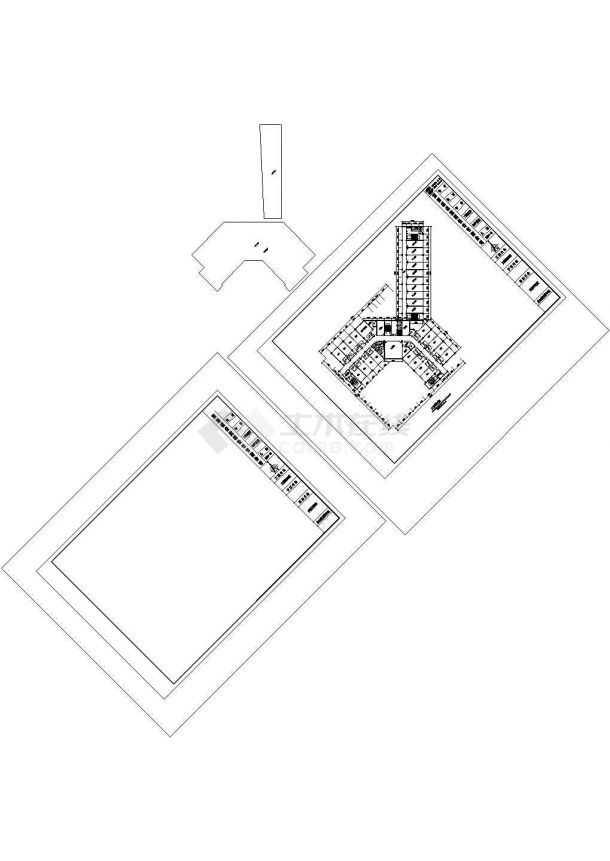某酒店建筑方案图非常标准CAD图纸设计-图一