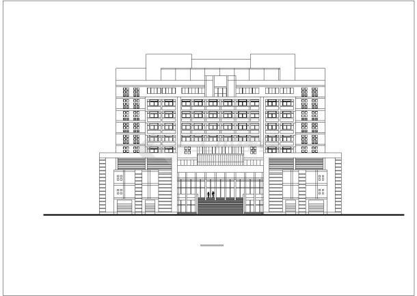 汉中市某高校1.4万平米11层框架结构教学楼建筑CAD设计图纸-图二