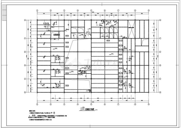 6883.6平米饲料公司钢结构车间cad结施全图-图二