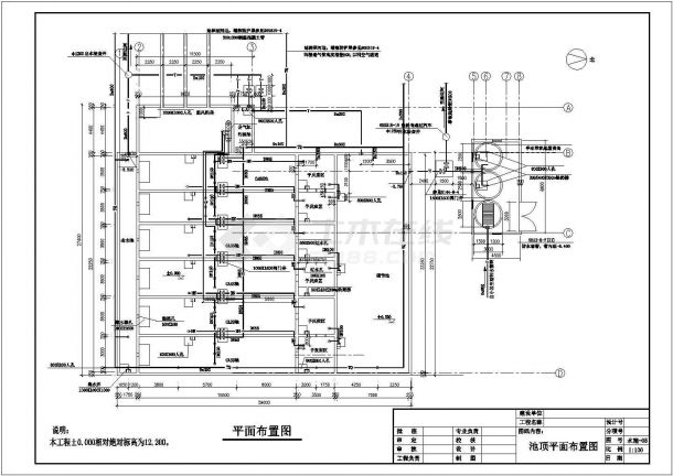 某污水处理工程CASS工艺设计cad详细施工图-图一