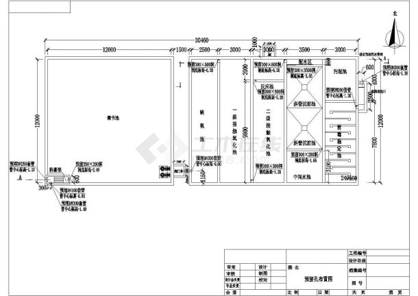 某医院污水处理工程设计cad工艺施工图（标注详细）-图二