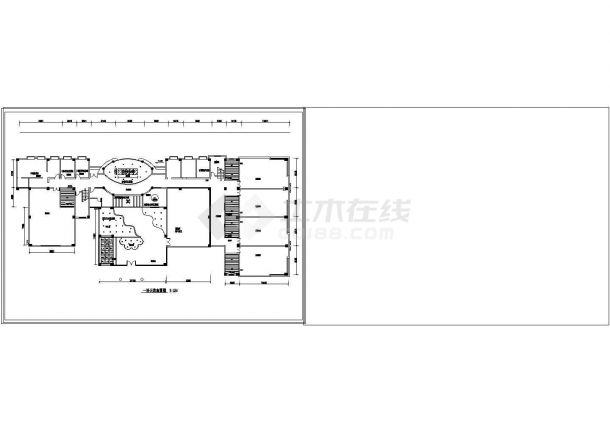 大型双语幼儿室内装修cad设计平面布置图纸-图二