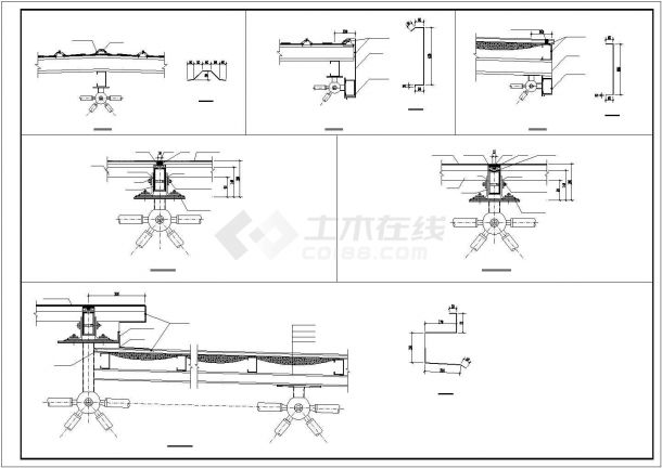 【最新】某风雨球场网架结构工程设计方案CAD图纸-图二