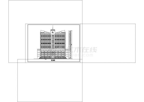 某现代二十层高层酒店CAD方案图纸非常标准CAD图纸设计-图一