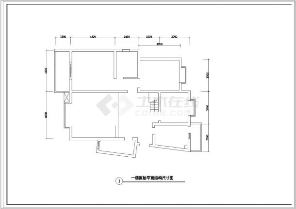 某跃层装饰装修cad平面设计施工图-图一