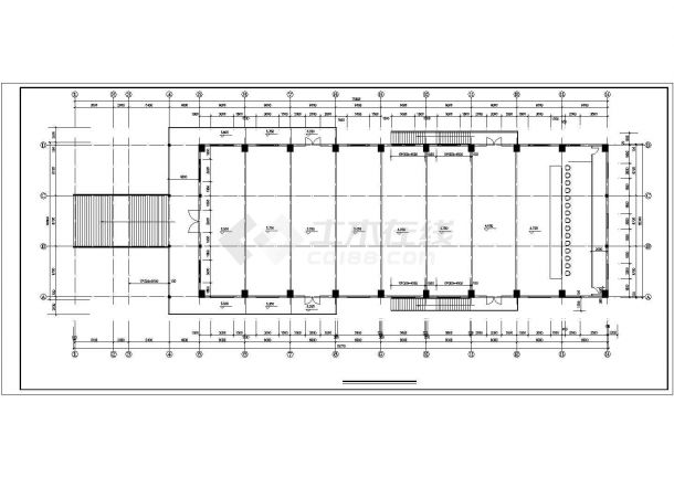 某大学高校二层食堂综合楼建筑设计CAD施工图纸-图一