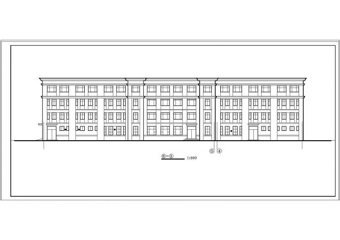 办公楼设计_某地全套办公楼CAD建筑设计施工图纸_图1