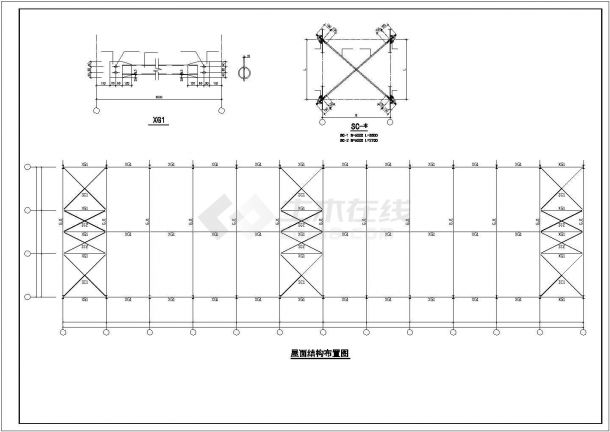 【最新】某轻钢结构厂房建筑设计方案CAD图纸-图一