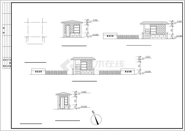 某市两层砖混结构高级娱乐会所工程设计cad图纸（含设计说明）-图二