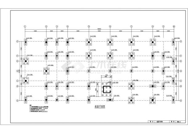 某五层办公楼建筑结构cad设计施工图纸-图一