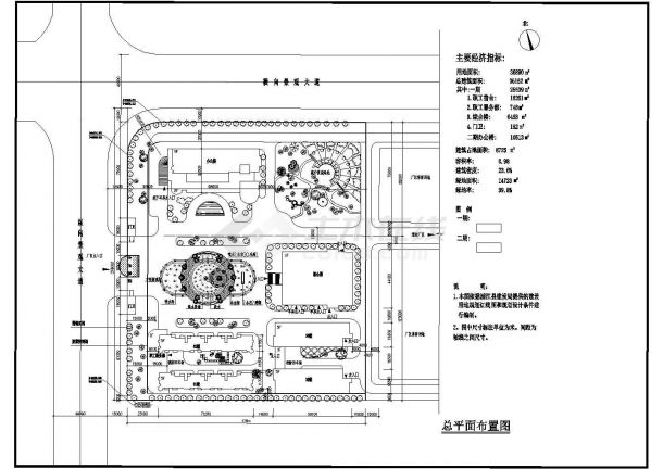 北京蒙牛厂区景观设计施工图-图一