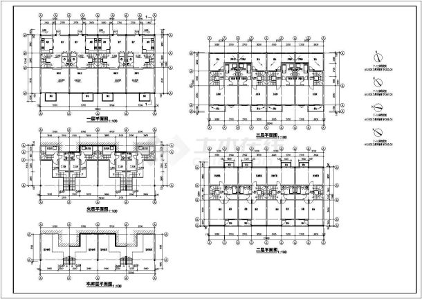 某多层框架结构普通住宅楼设计cad建施图-图二