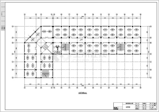 某建筑面积4700平米五层办公楼毕业设计cad建筑施工图（含结构设计，含设计说明，含计算书、施工组织设计）-图二