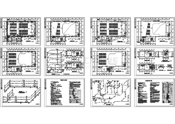 某中学教学楼给排水设计图（CAD，12张图纸）-图二