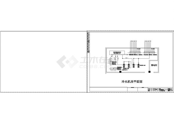某综合楼大型地源热泵系统设计cad施工图纸-图一