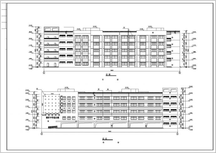 蚌埠市某高校1.2万平米五层框架结构教学综合楼建筑设计CAD图纸_图1