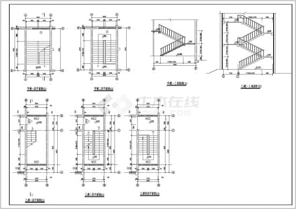 某污水处理厂二层框架结构管理楼设计cad建筑施工图-图一