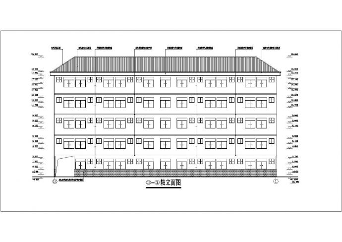 连云港市某中学4900平米五层框架结构宿舍楼建筑结构设计CAD图纸_图1