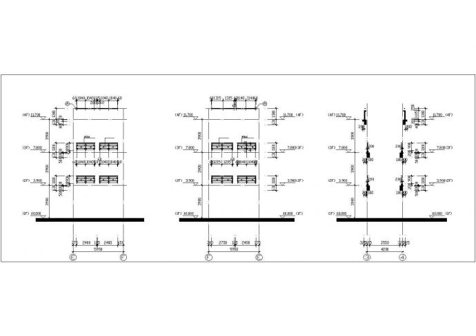 天津某大学某超大型4层框架结构教学楼建筑设计CAD图纸_图1