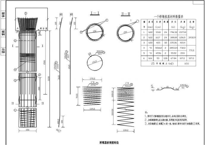 104m预应力钢筋混凝土组合体系斜拉桥墩基桩钢筋构造节点详图设计_图1