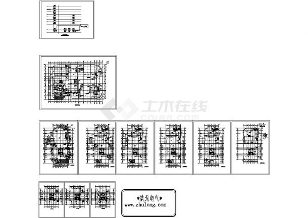 高层综合楼楼宇自控系统施工图纸（CAD，11张图纸）-图二