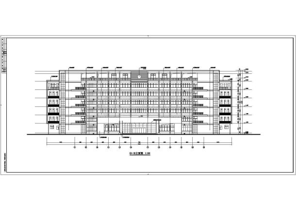 珠海市某大学8100平米7层框架结构教学楼建筑设计CAD图纸-图二