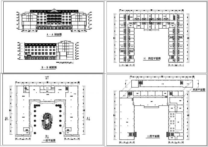 某市星光酒店建筑设计CAD方案图_图1