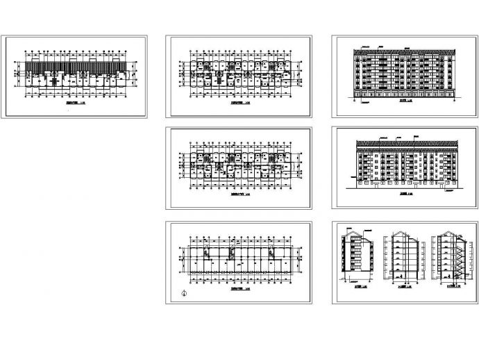 某跃层组合的七层住宅方案设计图纸_图1