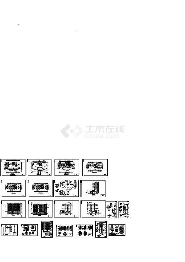 某四星酒店全套建筑设计CAD图纸-图一