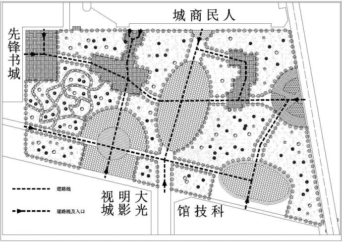 某文化广场规划设计cad施工图纸_图1