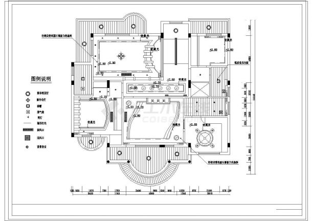 某豪华别墅整套精装修cad设计施工图纸-图一