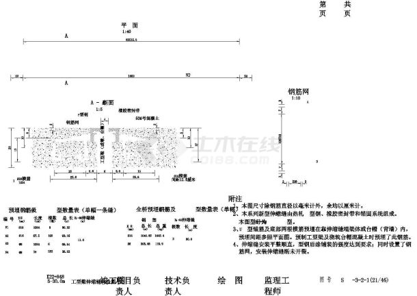 5-30米预应力混凝土Ⅰ形梁桥伸缩缝构造节点详图设计-图二