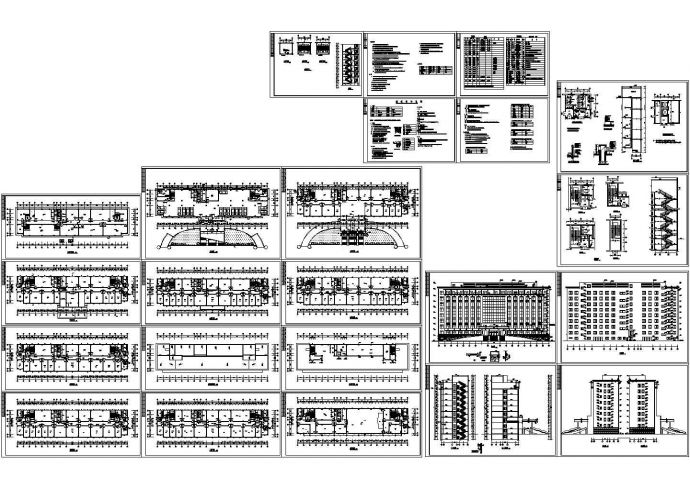 某七层办公大楼建筑施工图（CAD，23张图纸）_图1