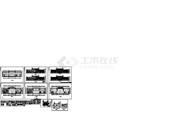 某欧式风格酒店建筑设计CAD施工图-图一