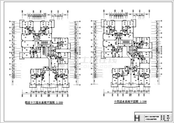 银河国际商场空调系统设计建筑结构施工图，共十五张-图二