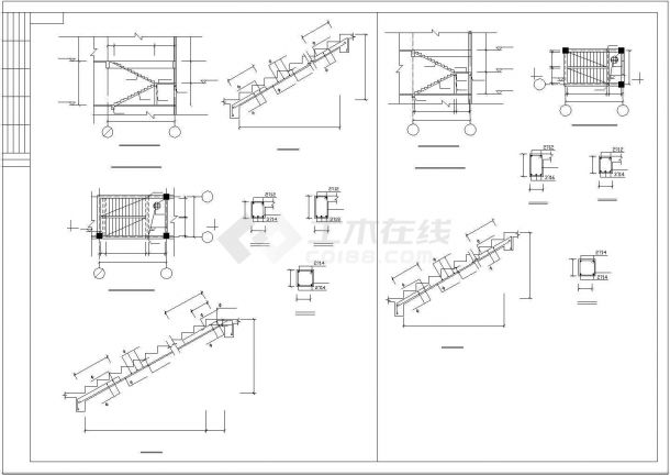 2层底框建筑cad结构全套设计施工图纸-图一