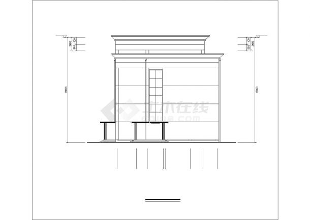 太原市某中学5200平米4层框架结构教学楼平立剖面设计CAD图纸-图一