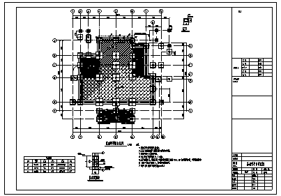 某地上三层框架结构加固住宅楼结构施工cad图纸_图1