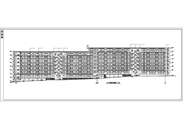 长沙市某高校1.6万平米7层砖混结构学生公寓楼建筑设计CAD图纸-图一