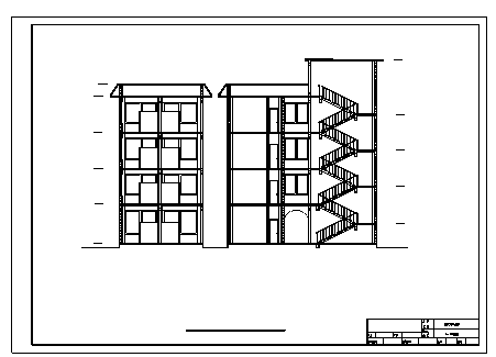 某六层框架结构医院内科住院楼建筑施工cad图-图一